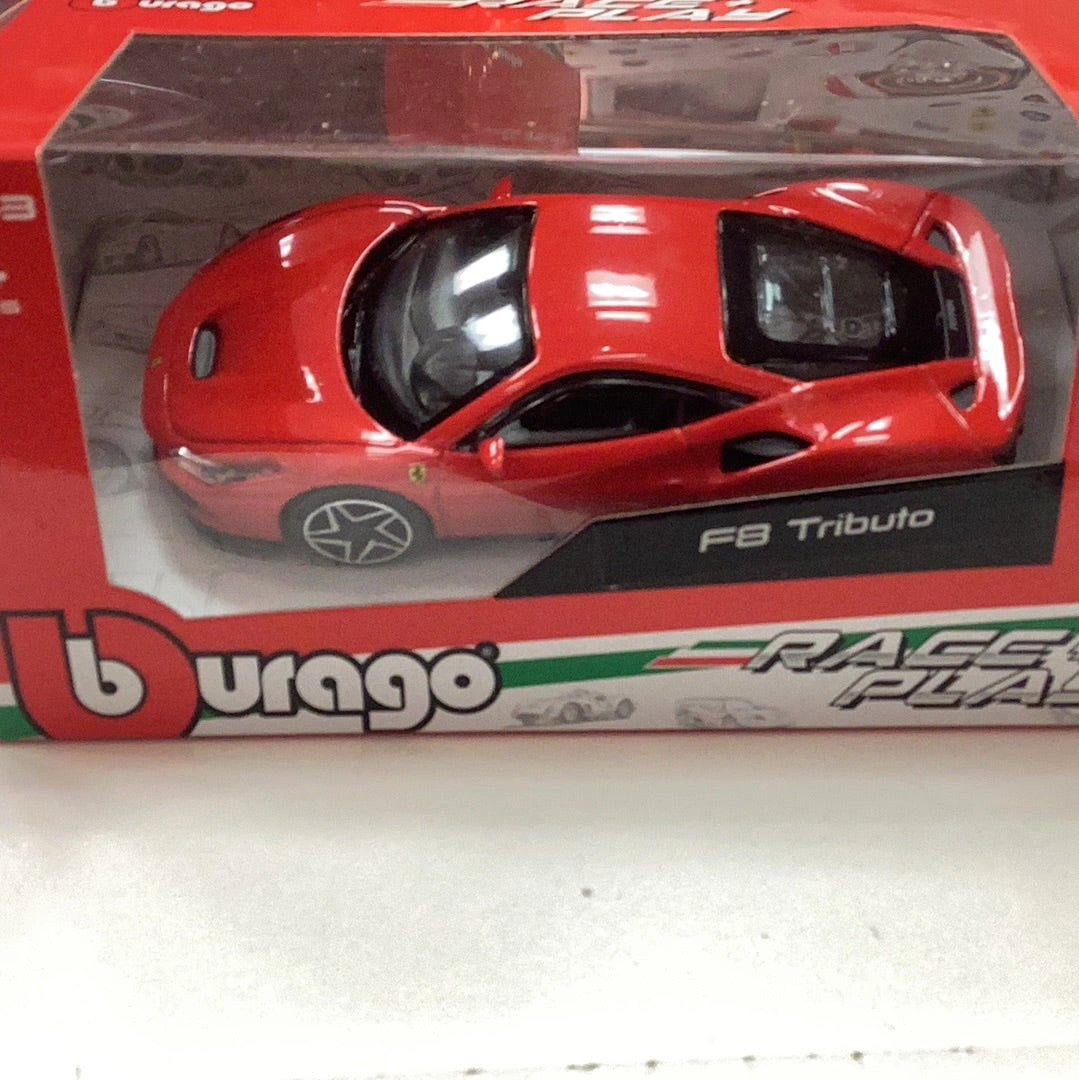 Obsidian Fury: 1:43 Bburago Ferrari F8 – Pure Speed & Desire.